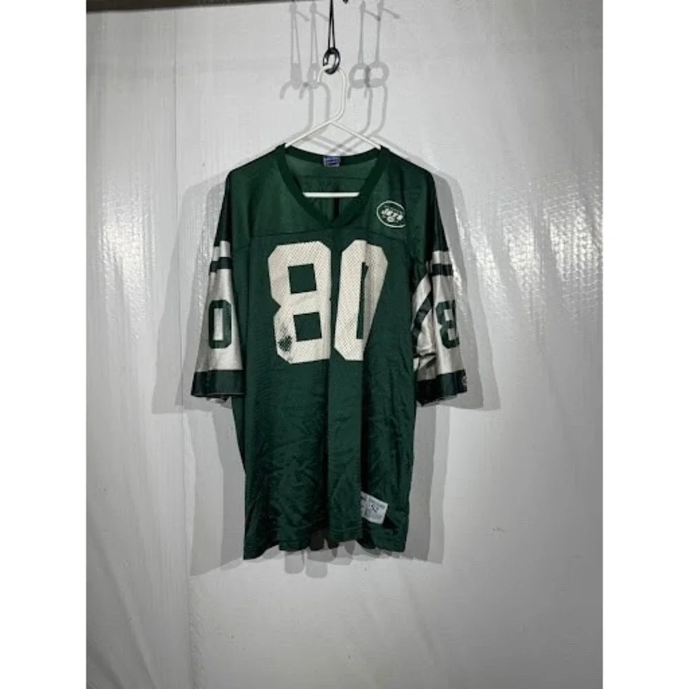 Vintage New York Jets Wayne Chrebet Jersey Champion Green White 80 Mens XXL